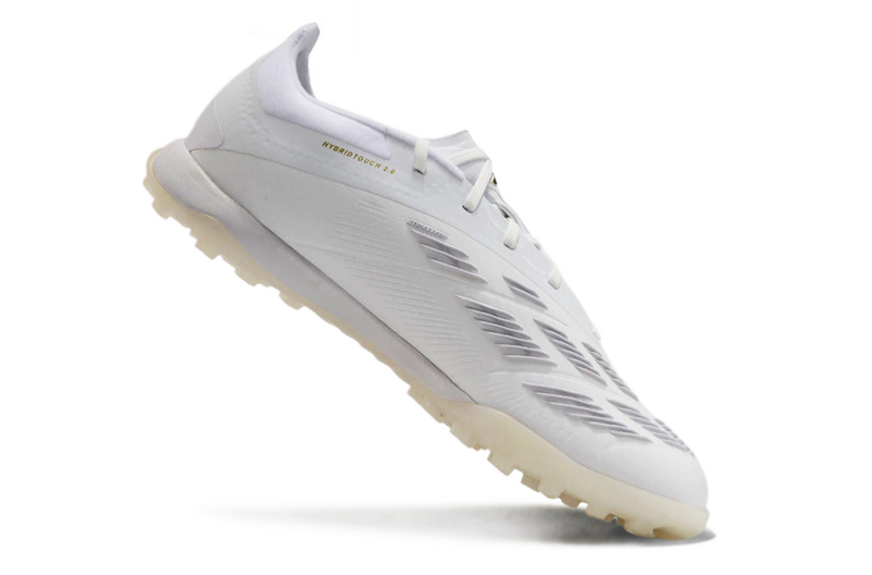 CHUTEIRA ADIDAS PREDATOR 24 ELITE SOCIETY "DAY SPARK" - BRANCA E DOURADA