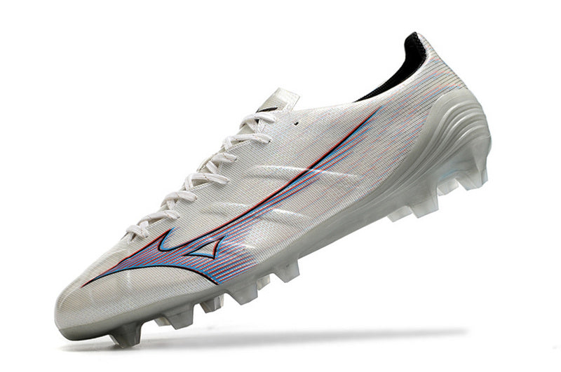 CHUTEIRA MIZUNO ALPHA JAPAN CAMPO "LAUNCH" - BRANCA E ROXA