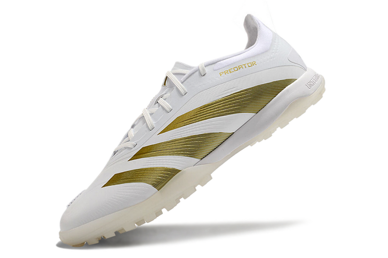 CHUTEIRA ADIDAS PREDATOR 24 ELITE SOCIETY "DAY SPARK" - BRANCA E DOURADA