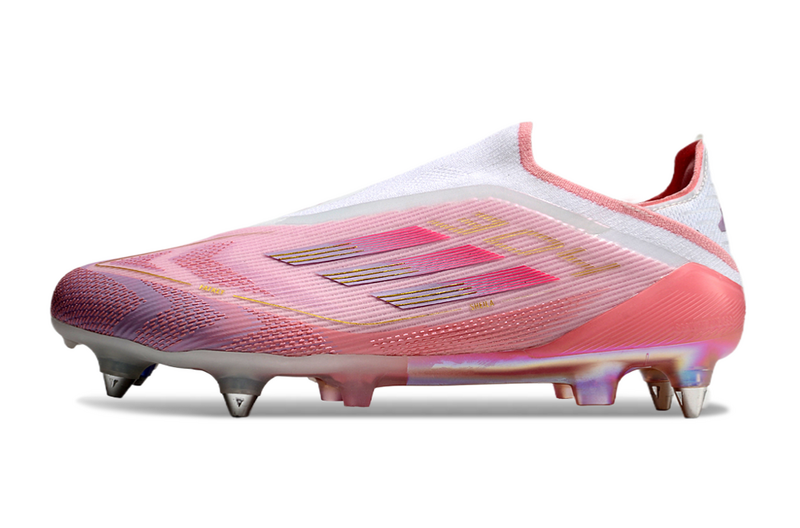 ADIDAS F50 LACELASS ELITE TRAVA MISTA "LAMINE YAMAL 304" - BRANCA E ROSA