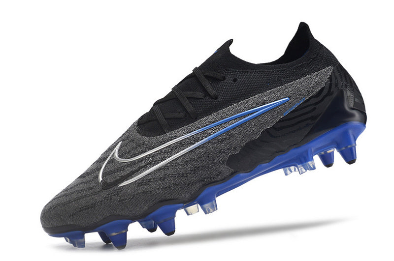 CHUTEIRA NIKE GX ELITE TRAVA MISTA FIXA - PRETA E AZUL