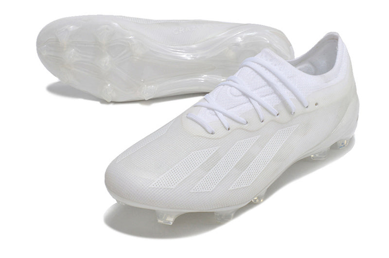 CHUTEIRA ADIDAS X CRAZYFAST.1 CAMPO "PEARLIZED" - BRANCA