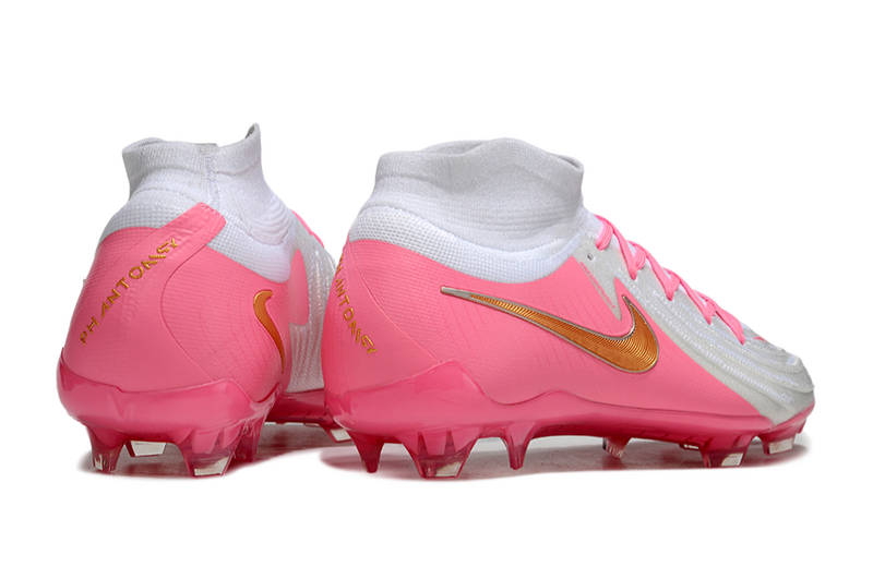 CHUTEIRA NIKE PHANTOM LUNA II ELITE CAMPO - BRANCA E ROSA