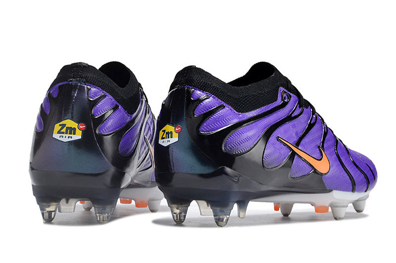 CHUTEIRA NIKE AIR ZOOM MERCURIAL VAPOR 15 ELITE TRAVA MISTA FIXA "AIR MAX TN" - ROXA E PRETA