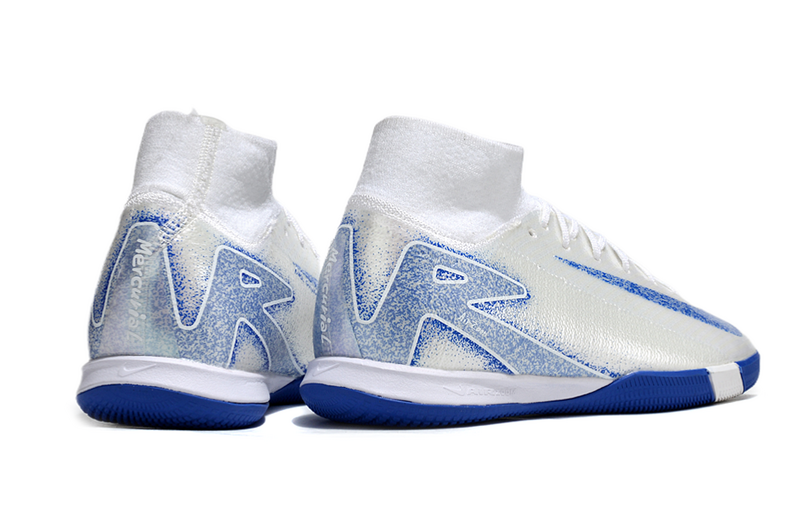 CHUTEIRA NIKE AIR ZOOM MERCURIAL SUPERFLY 10 ELITE FUTSAL - BRANCA E AZUL
