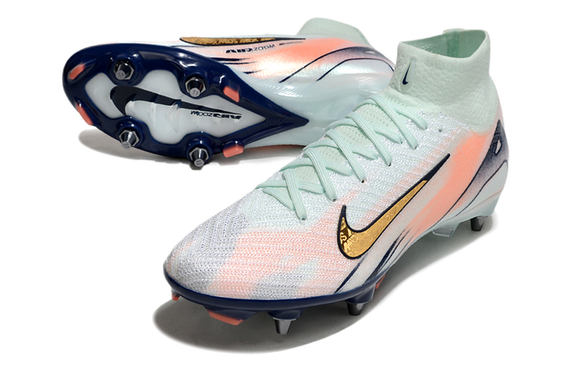 CHUTEIRA NIKE AIR ZOOM MERCURIAL SUPERFLY 10 ELITE TRAVA MISTA "DREAM SPEED 9" - VERDE E DOURADA
