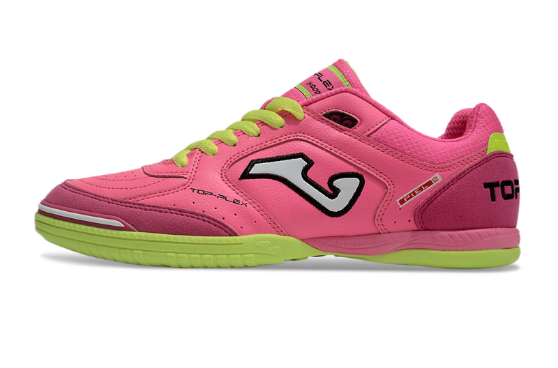 CHUTEIRA JOMA TOP FLEX FUTSAL - ROSA E VERDE