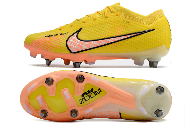 CHUTEIRA NIKE AIR ZOOM MERCURIAL VAPOR 15 ELITE TRAVA MISTA "LUCENT" - AMARELA E LARANJA