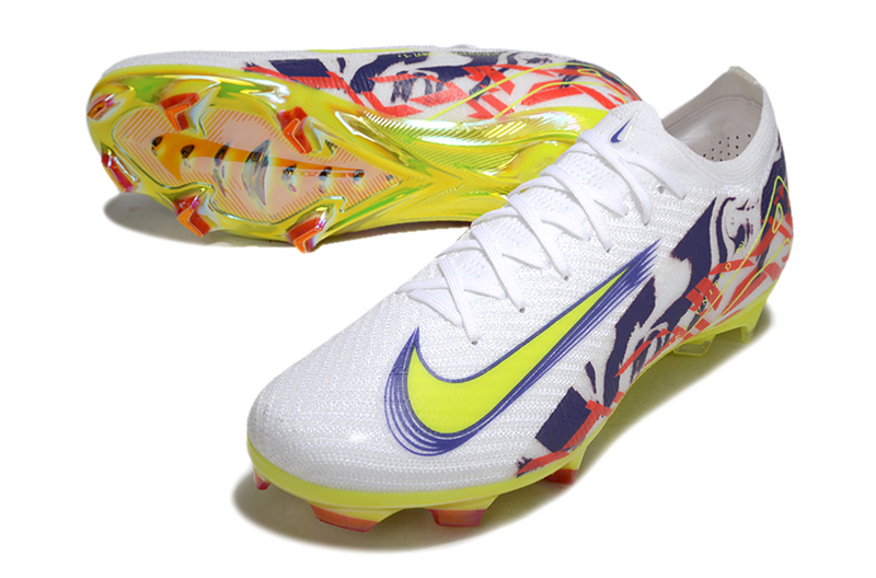 CHUTEIRA NIKE AIR ZOOM MERCURIAL VAPOR 16 ELITE CAMPO - BRANCA E COLORIDA