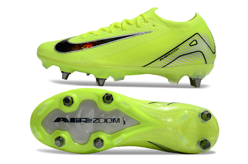 CHUTEIRA NIKE AIR ZOOM MERCURIAL VAPOR 16 ELITE TRAVA MISTA "MAD VOLTAGE" - VERDE