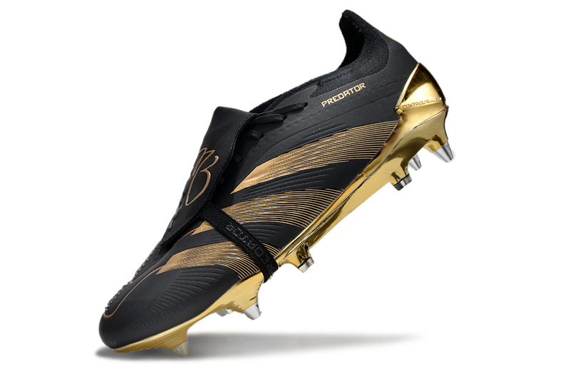 ADIDAS PREDATOR 24 FT ELITE TRAVA MISTA - PRETA E DOURADA