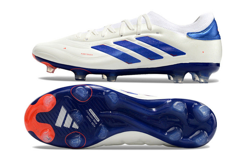 CHUTEIRA ADIDAS COPA PURE II CAMPO "ADVANCEMENT" - BRANCA E AZUL
