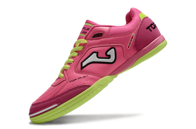 CHUTEIRA JOMA TOP FLEX FUTSAL - ROSA E VERDE