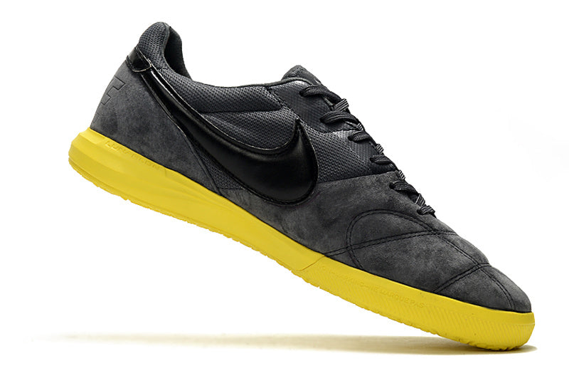 CHUTEIRA NIKE PREMIER II SALA FUTSAL - CINZA E AMARELA