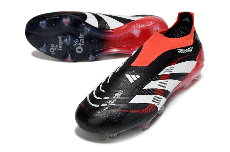 ADIDAS PREDATOR 25 LACELESS ELITE CAMPO "MOMENTS" - PRETA E VERMELHA