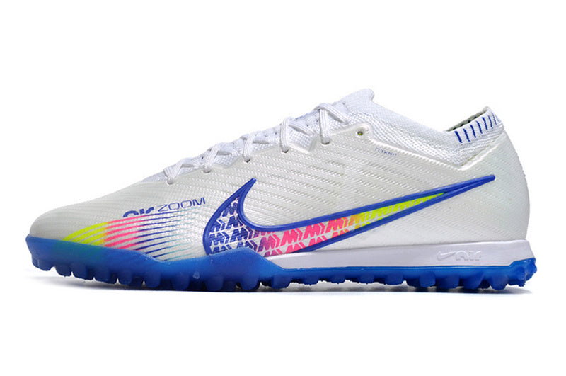 CHUTEIRA NIKE MERCURIAL AIR ZOOM VAPOR 15 ELITE SOCIETY - BRANCA E AZUL