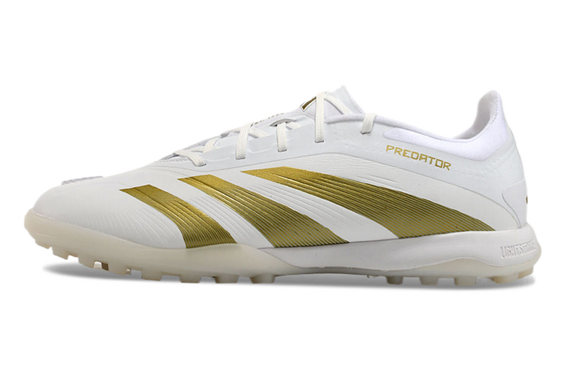 CHUTEIRA ADIDAS PREDATOR 24 ELITE SOCIETY "DAY SPARK" - BRANCA E DOURADA