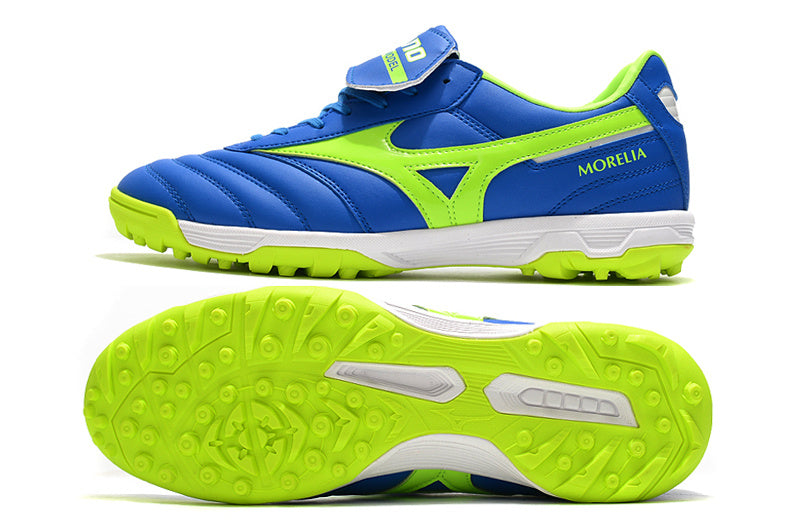 CHUTEIRA MIZUNO MORELIA II SOCIETY - AZUL E VERDE