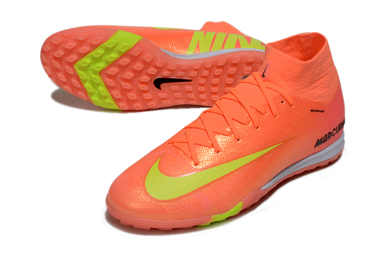 CHUTEIRA NIKE MERCURIAL AIR ZOOM SUPERFLY 10 ELITE SOCIETY "COSMIC SPEED 2" - LARANJA E AMARELA