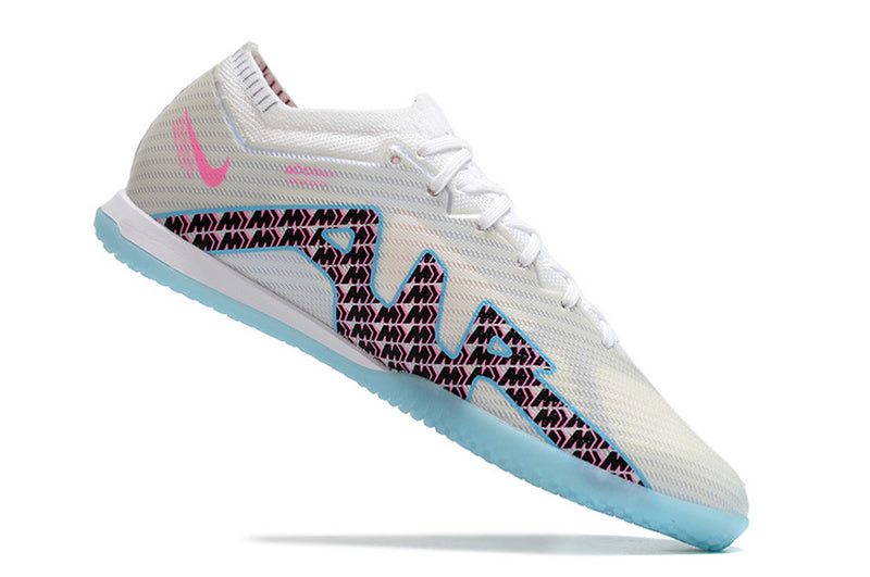 CHUTEIRA NIKE AIR ZOOM MERCURIAL VAPOR 15 ELITE FUTSAL "BLAST" - BRANCA E AZUL