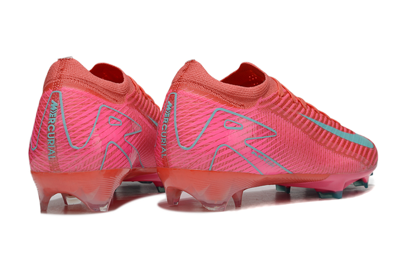 CHUTEIRA NIKE AIR ZOOM MERCURIAL VAPOR 16 ELITE CAMPO "MAD ENERGY" - VERMELHA E CIANO
