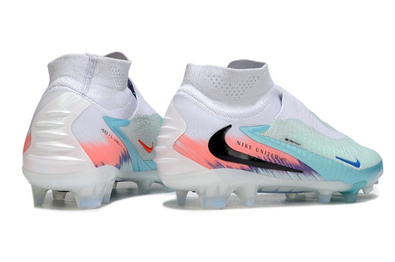 CHUTEIRA NIKE PHANTOM 6 ELITE CAMPO "UNITED 002" - BRANCA E AZUL