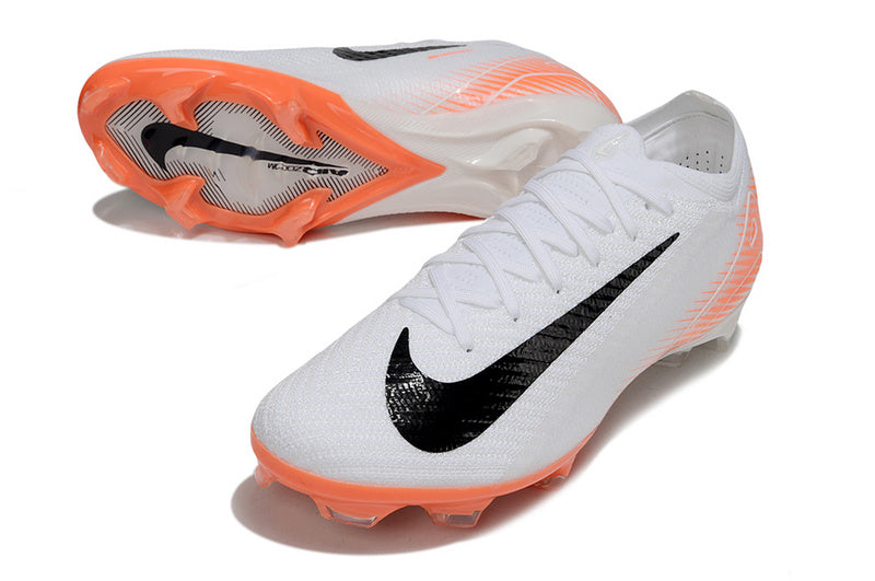 CHUTEIRA NIKE AIR ZOOM MERCURIAL VAPOR 16 ELITE CAMPO - BRANCA E LARANJA