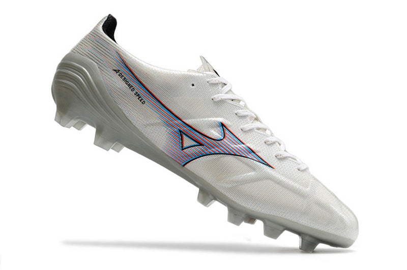 CHUTEIRA MIZUNO ALPHA JAPAN CAMPO "LAUNCH" - BRANCA E ROXA