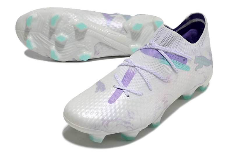 CHUTEIRA PUMA FUTURE 7 ULTIMATE CAMPO - BRANCA E AZUL