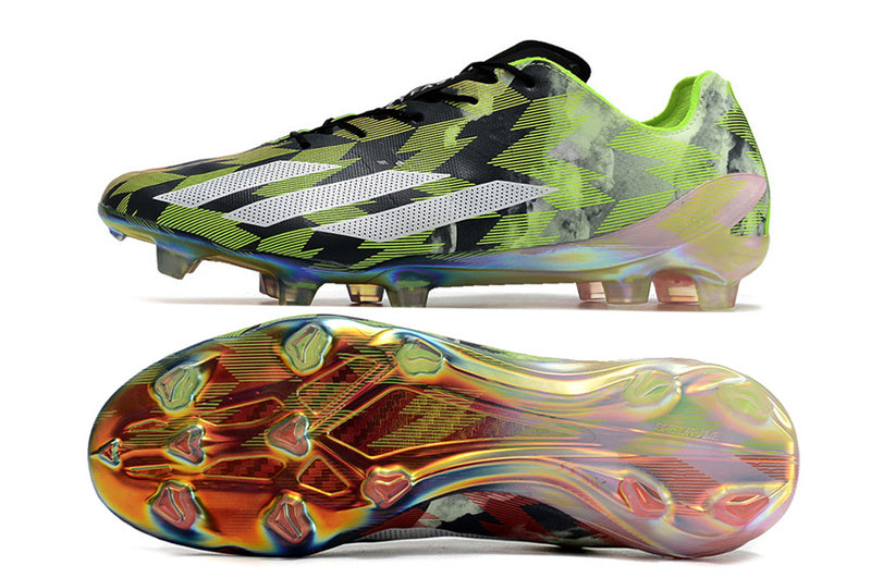 CHUTEIRA ADIDAS X CRAZYFAST+ CAMPO "CRAZYLIGHT" - VERDE E VERMELHA