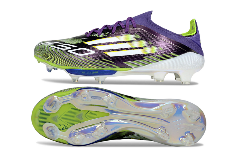 CHUTEIRA ADIDAS F50.1 LIGHTSTRIKE PRO ELITE CAMPO - ROXA E VERDE