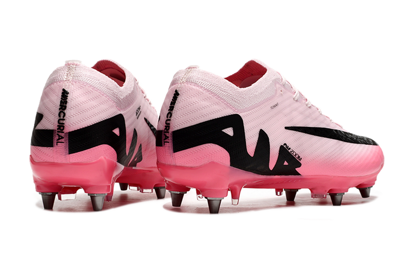 CHUTEIRA NIKE AIR ZOOM MERCURIAL VAPOR 15 ELITE TRAVA MISTA "MAD BRILLIANCE" - ROSA E PRETA