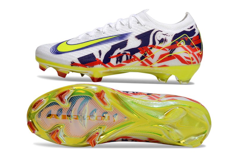 CHUTEIRA NIKE AIR ZOOM MERCURIAL VAPOR 16 ELITE CAMPO - BRANCA E COLORIDA