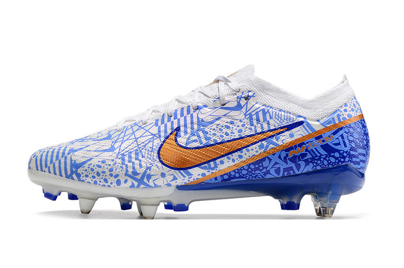 CHUTEIRA NIKE AIR ZOOM MERCURIAL VAPOR 15 ELITE TRAVA MISTA FIXA "CR7" - BRACA E AZUL