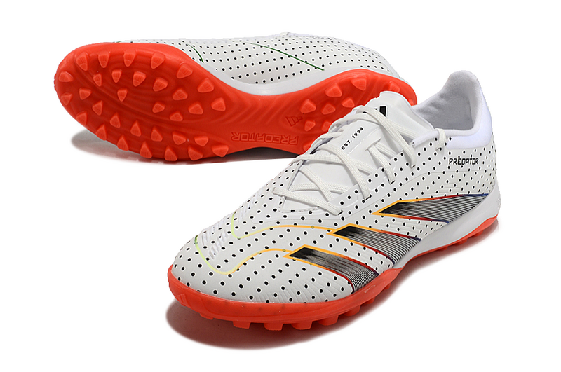 CHUTEIRA ADIDAS PREDATOR 24 ELITE SOCIETY - BRANCA, CINZA E VERMELHA