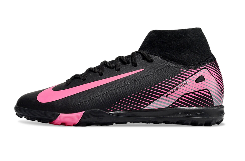 CHUTEIRA NIKE MERCURIAL AIR ZOOM SUPERFLY 10 ELITE SOCIETY - PRETA E ROSA