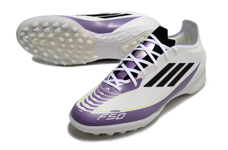 CHUTEIRA ADIDAS F50 SOCIETY - BRANCA E ROXA