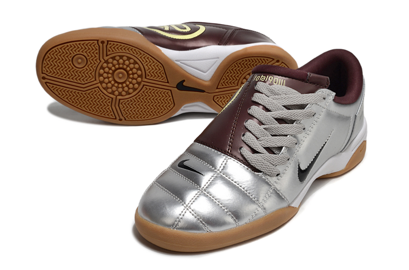 CHUTEIRA NIKE TOTAL 90 III FUTSAL - CINZA E VINHO