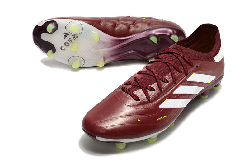 CHUTEIRA ADIDAS COPA PURE II CAMPO "ENERGY CITRUS" VINHO E BRANCA