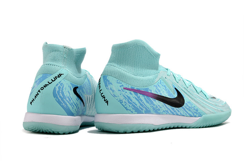 CHUTEIRA NIKE PHANTOM LUNA II ELITE FUTSAL - VERDE E AZUL