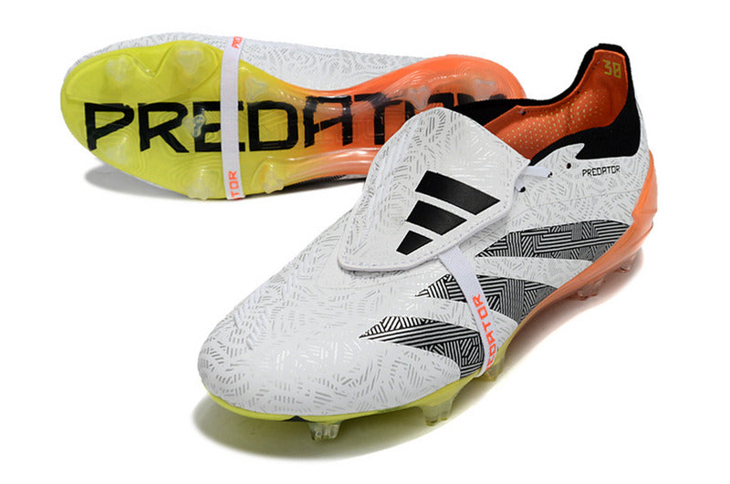 ADIDAS PREDATOR 24 FT ELITE CAMPO "STELLAR ICON" - BRANCA E LARANJA