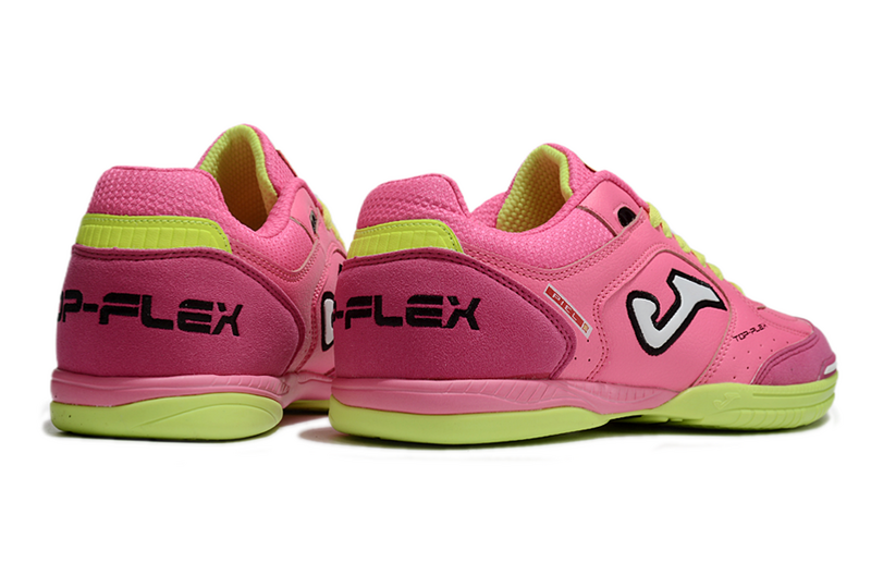 CHUTEIRA JOMA TOP FLEX FUTSAL - ROSA E VERDE