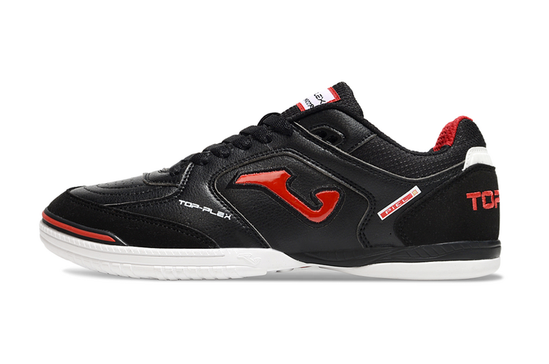 CHUTEIRA JOMA TOP FLEX FUTSAL - PRETA E VERMELHA