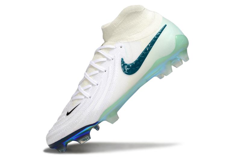 CHUTEIRA NIKE PHANTOM LUNA II ELITE CAMPO "CHROMATIC" - BRANCA E VERDE
