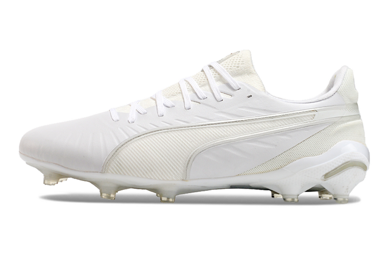 CHUTEIRA PUMA KING FG/AG CAMPO "WHITEOUT" - BRANCA