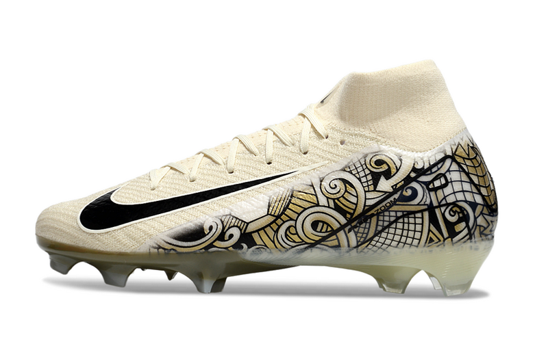 CHUTEIRA NIKE AIR ZOOM MERCURIAL SUPERFLY 10 ELITE CAMPO - BEGE E PRETA