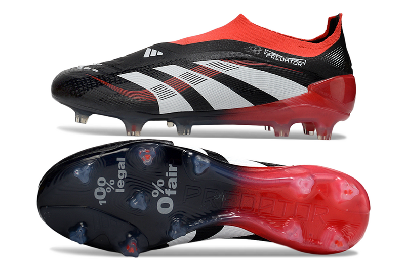 ADIDAS PREDATOR 25 LACELESS ELITE CAMPO "MOMENTS" - PRETA E VERMELHA