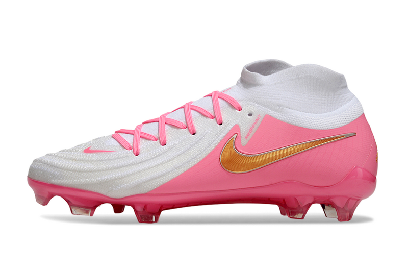 CHUTEIRA NIKE PHANTOM LUNA II ELITE CAMPO - BRANCA E ROSA