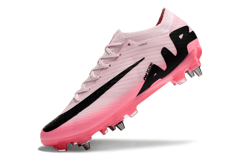 CHUTEIRA NIKE AIR ZOOM MERCURIAL VAPOR 15 ELITE TRAVA MISTA "MAD BRILLIANCE" - ROSA E PRETA