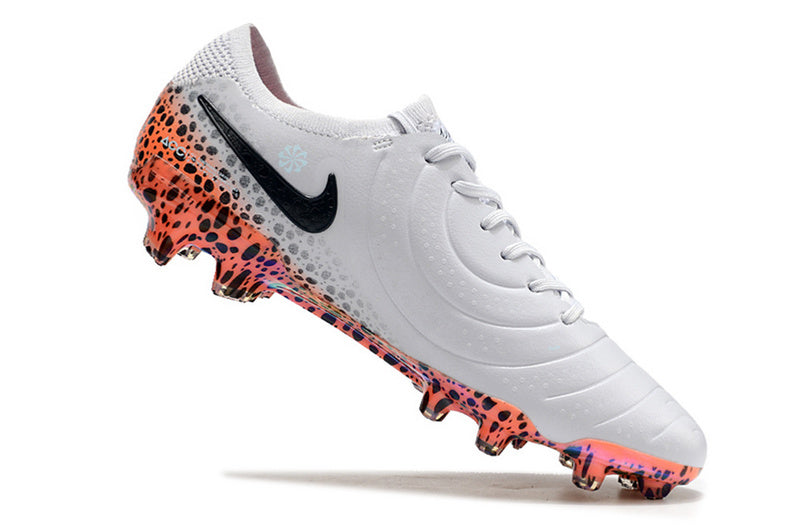 CHUTEIRA NIKE TIEMPO LEGEND 10 ELITE CAMPO "ELECTRIC" - BRANCA E COLORIDA